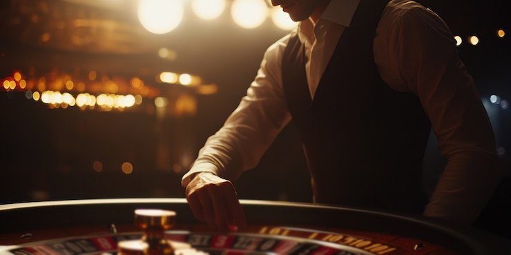 Dealer langsung Sakong di studio nagahitam303 dengan kamera multi-sudut